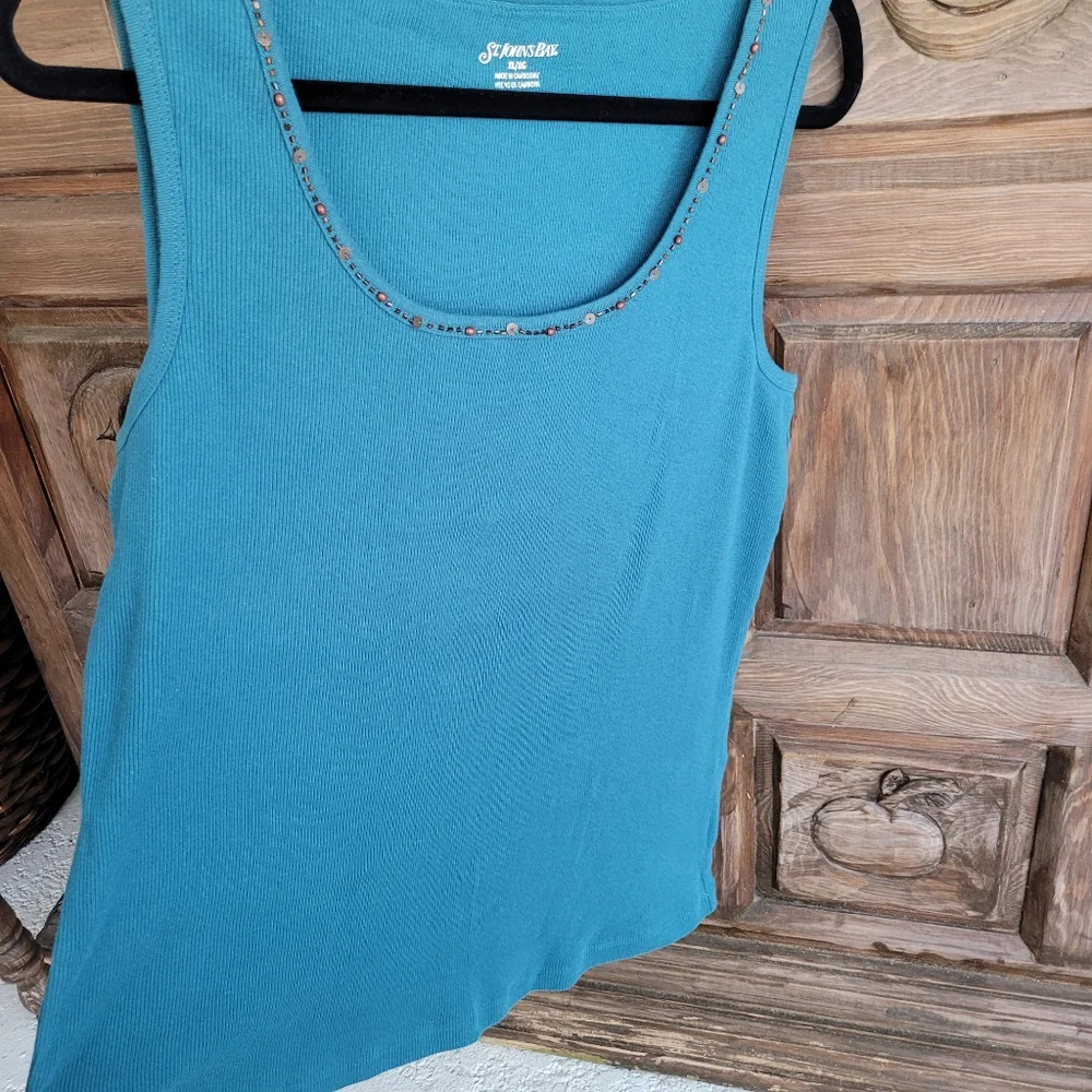 2~Embellished, Rib Tanks St. John's Bay XL - Picture 13 of 14